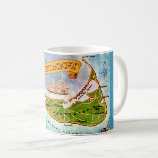 Nantucket Island MA Karte Postkarten Tasse