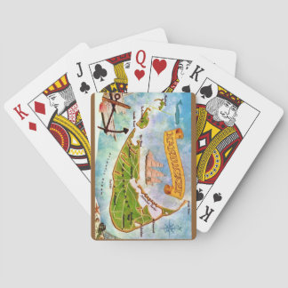 Nantucket Island MA Karte Spielkarten