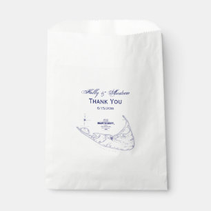 Nantucket Island MA Vintage Karte Navy Blau Geschenktütchen