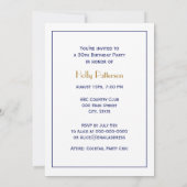 Nantucket Island MA Vintage Karte Navy Blue (Rückseite)