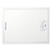 Nantucket Island MA Vintage Karte Navy Blue Notizblock (Vorderseite)