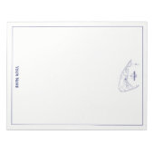 Nantucket Island MA Vintage Karte Navy Blue Notizblock (Vorderseite)