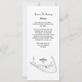 Nantucket Island MA Vintage Karte Schwarz (Rückseite)