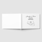 Nantucket Island MA Vintage Karte Schwarz Gästebuch (Voll)