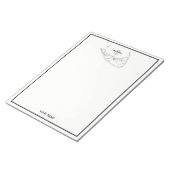 Nantucket Island MA Vintage Karte Schwarz Notizblock (angewinkelt)