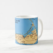 Nantucket Island Map  Kaffeetasse (VorderseiteRechts)