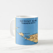 Nantucket Island Map Kaffeetasse (Vorderseite Links)