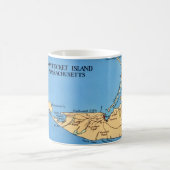 Nantucket Island Map  Kaffeetasse (Mittel)