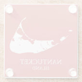 Nantucket Island Map nantucket red Glasuntersetzer (Rückseite)