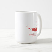 Nantucket Island Map nantucket red Kaffeetasse (VorderseiteRechts)