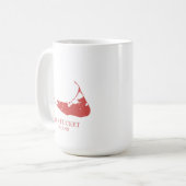 Nantucket Island Map nantucket red Kaffeetasse (Vorderseite Links)