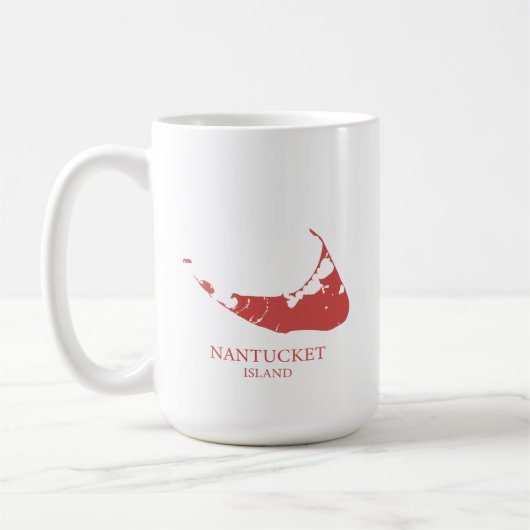 Nantucket Island Map nantucket red Kaffeetasse (Links)