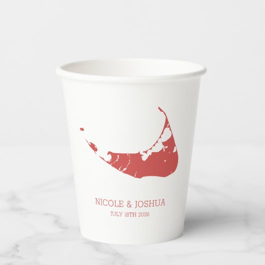 Nantucket Island Wedding Nantucket Red Pappbecher (Vorderseite)