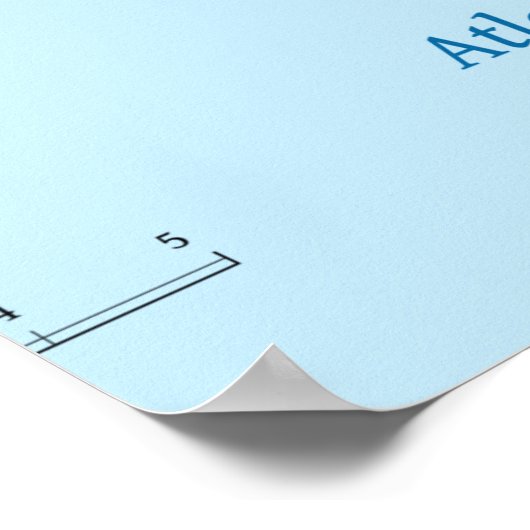 Nantucket-Karte Poster (Ecke)