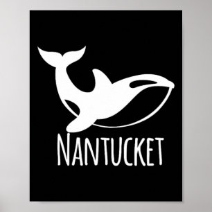 Nantucket Küstenstrand Bootfahren Segeln Fisch Cu Poster