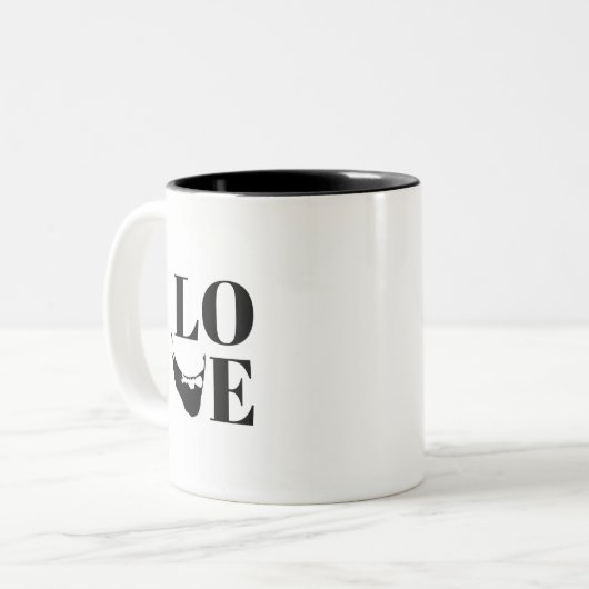 Nantucket Liebe Graphic Print Island Silhouette Zweifarbige Tasse (Vorderseite Links)