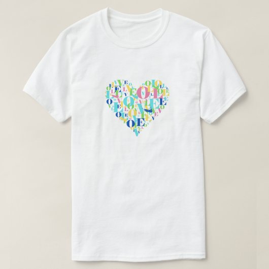 Nantucket Liebe™ Heart T Shirt, farbiger Nantucket T-Shirt (Design vorne)