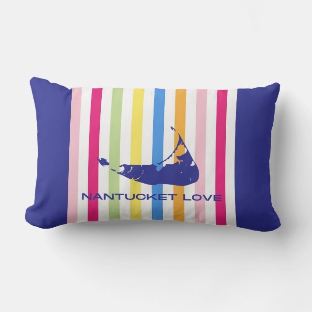 Nantucket Liebe Lumbar Kissen (Vorderseite)