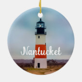 Nantucket Lighthouse Keramik Ornament (Hinten)