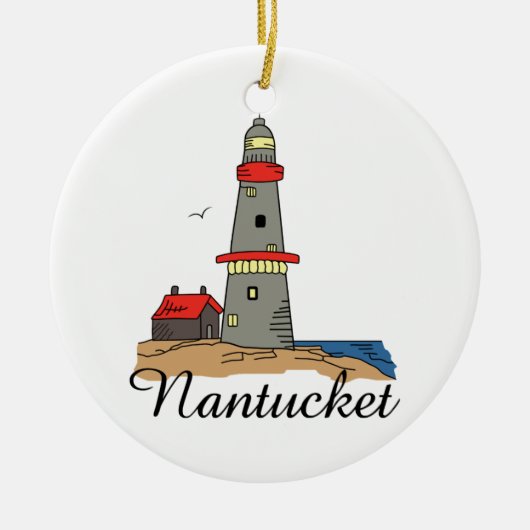 NANTUCKET LIGHTHOUSE KERAMIKORNAMENT (Vorne)