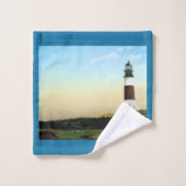 Nantucket Lighthouse Nautical Piping Plover Beach Badhandtuch Set (Waschlappen)