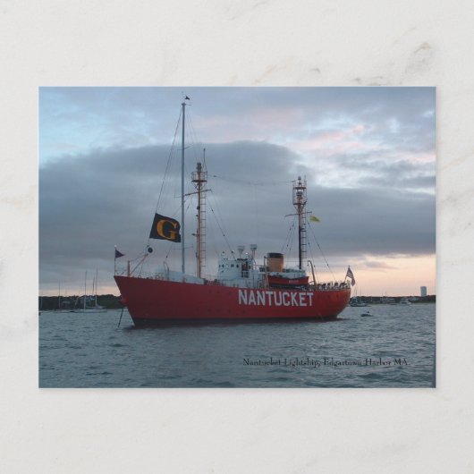 Nantucket Lightship, Edgartown Hafen Postcard Postkarte (Vorderseite)