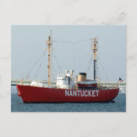 Nantucket MA Cape Cod Boat in Hafen Post Card