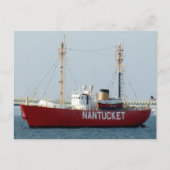 Nantucket MA Cape Cod Boat in Hafen Post Card Postkarte (Vorderseite)