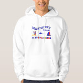Nantucket MA Signal-Flagge Hoodie (Vorderseite)