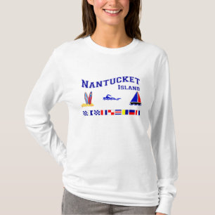 Nantucket MA Signal-Flagge T-Shirt
