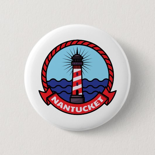 Nantucket Maine Lighthouse Button (Vorderseite)