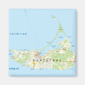 Nantucket Map Magnet (Vorne)