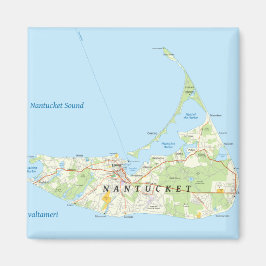 Nantucket Map Magnet