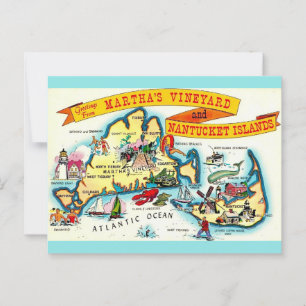 Nantucket Martha's Vineyard Postcard Postkarte