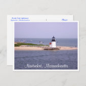 Nantucket Mass Brandt Point Lighthouse Post Card Postkarte (Vorne/Hinten)