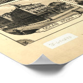 Nantucket Massachusetts 1881 Antike Panoramakarte Poster (Ecke)