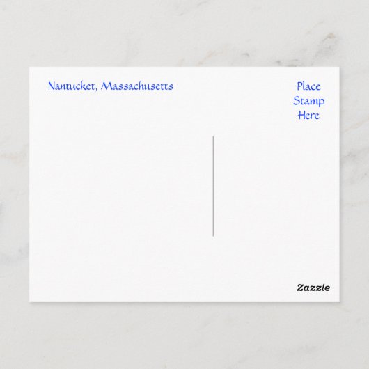 Nantucket Massachusetts, Cape Cod Post Card Postkarte (Rückseite)