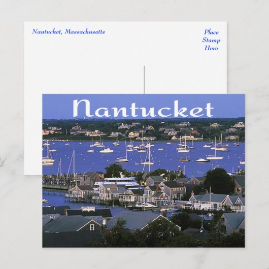 Nantucket Massachusetts Cape Cod Postkarte (Vorne/Hinten)