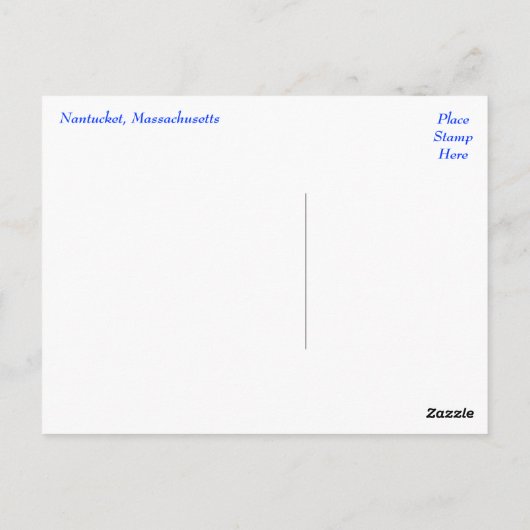 Nantucket Massachusetts Cape Cod Postkarte (Rückseite)