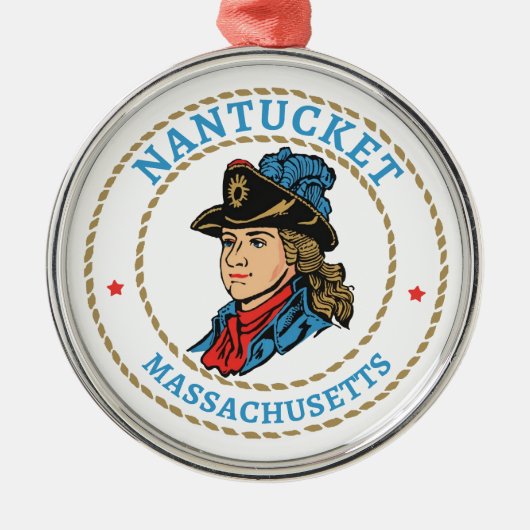 Nantucket Massachusetts Colonial Ornament Aus Metall (Vorne)