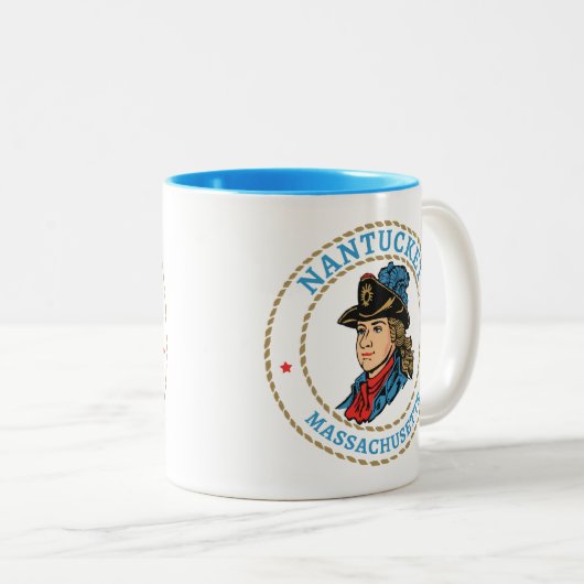 Nantucket Massachusetts Colonial Zweifarbige Tasse (VorderseiteRechts)