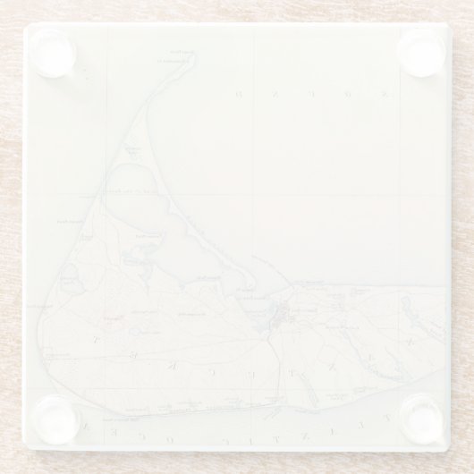 Nantucket, Massachusetts Glasuntersetzer (Rückseite)