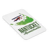 Nantucket Massachusetts Karte Magnet (Rechte Seite)