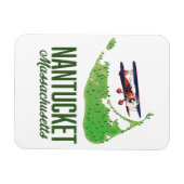 Nantucket Massachusetts Karte Magnet (Horizontal)