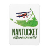 Nantucket Massachusetts Karte Magnet (Vertikal)