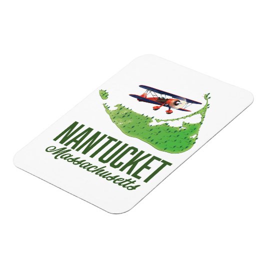 Nantucket Massachusetts Karte Magnet (Linke Seite)