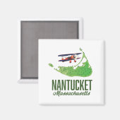 Nantucket Massachusetts Karte Magnet (Vorderseite/Rückseite)