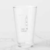 Nantucket Massachusetts Leuchtturm Bier Glas (Rückseite)