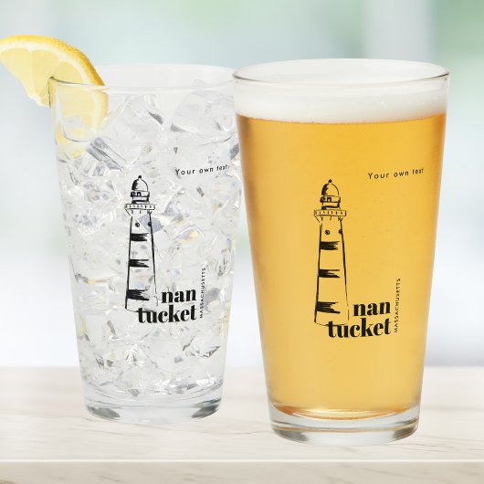 Nantucket Massachusetts Leuchtturm Bier Glas