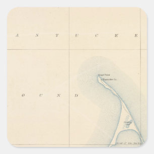Nantucket, Massachusetts Quadratischer Aufkleber